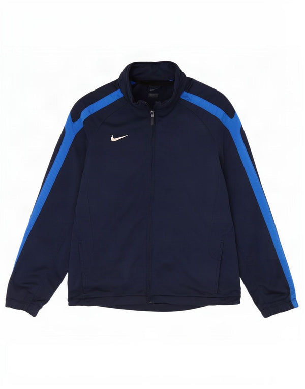 Nike Mens Treino Top Jaqueta Médio Azul Marinho Poliéster Esportes