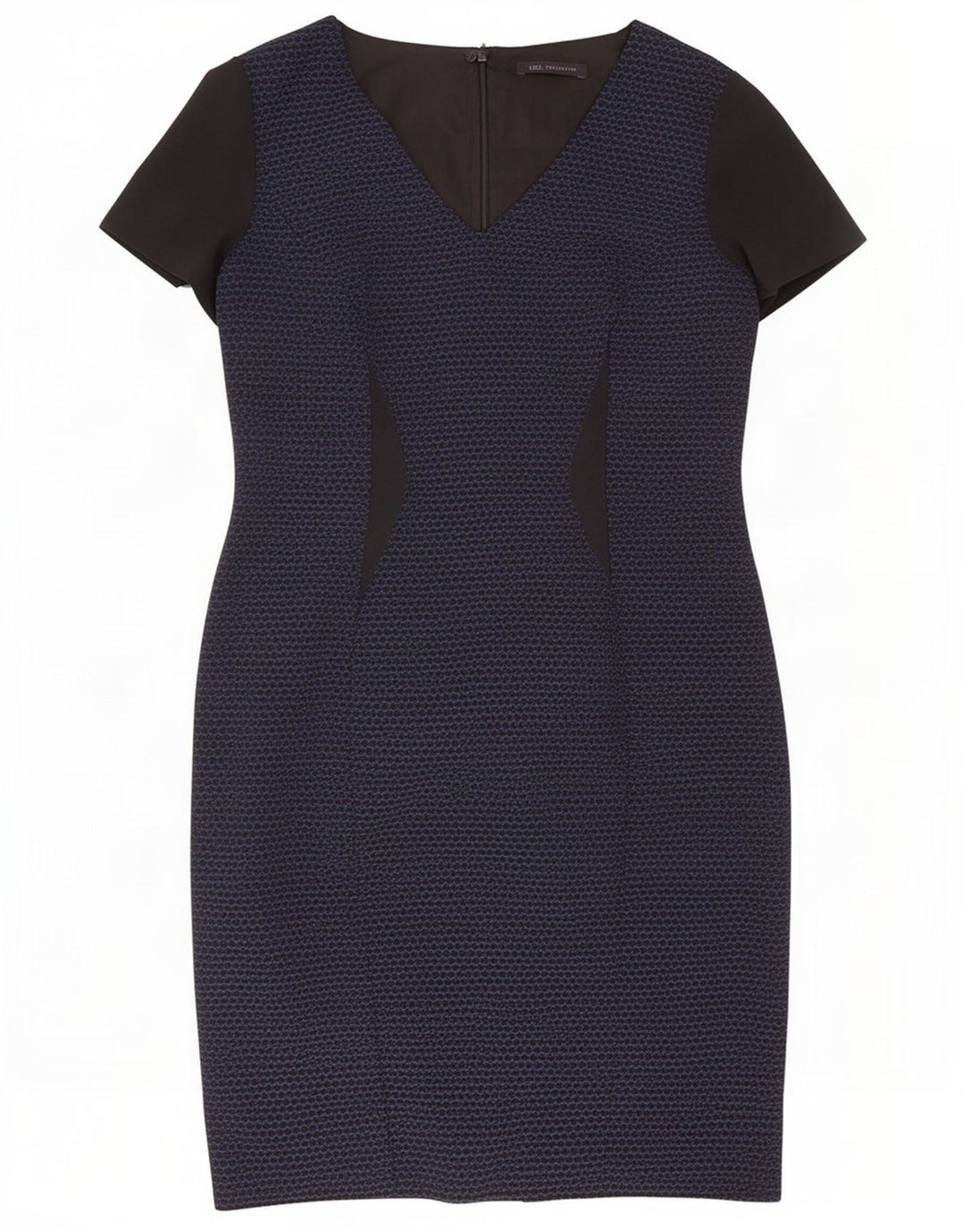 Vestido bainha feminino Marks & Spencer Reino Unido 14 bloco colorido azul marinho médio
