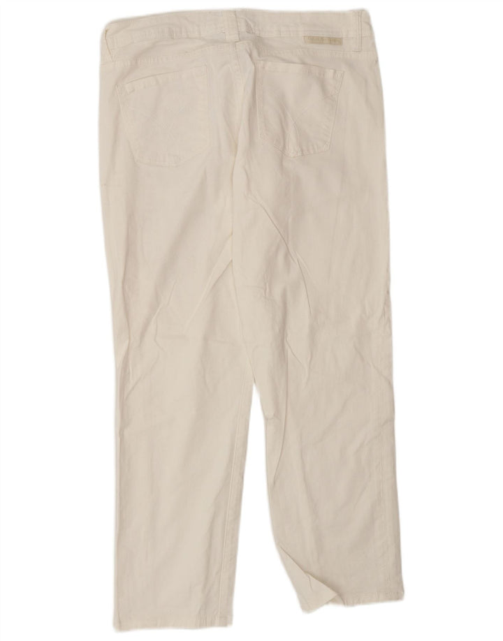 Calça jeans feminina Calvin Klein reta US 10 médio W30 L26 algodão branco