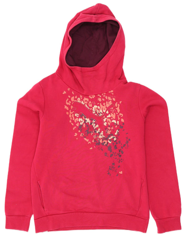 Puma Meninas Graphic Hoodie Jumper 15-16 Anos Rosa