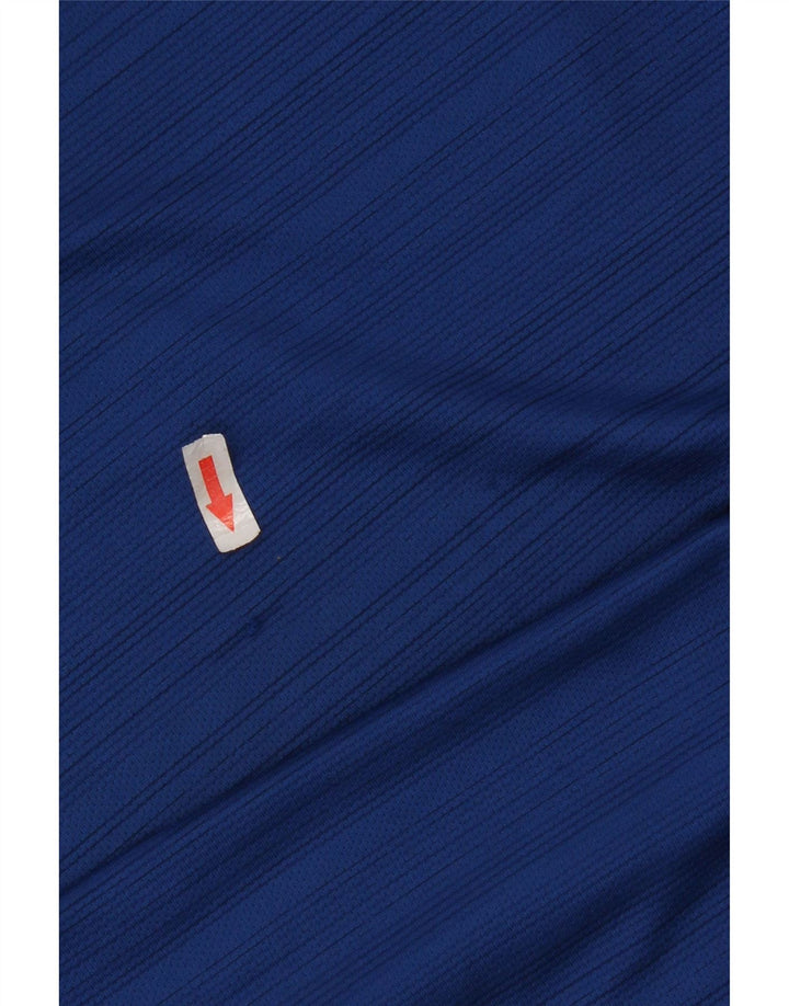 Camiseta masculina Nike Dri Fit Top médio azul risca de giz poliéster