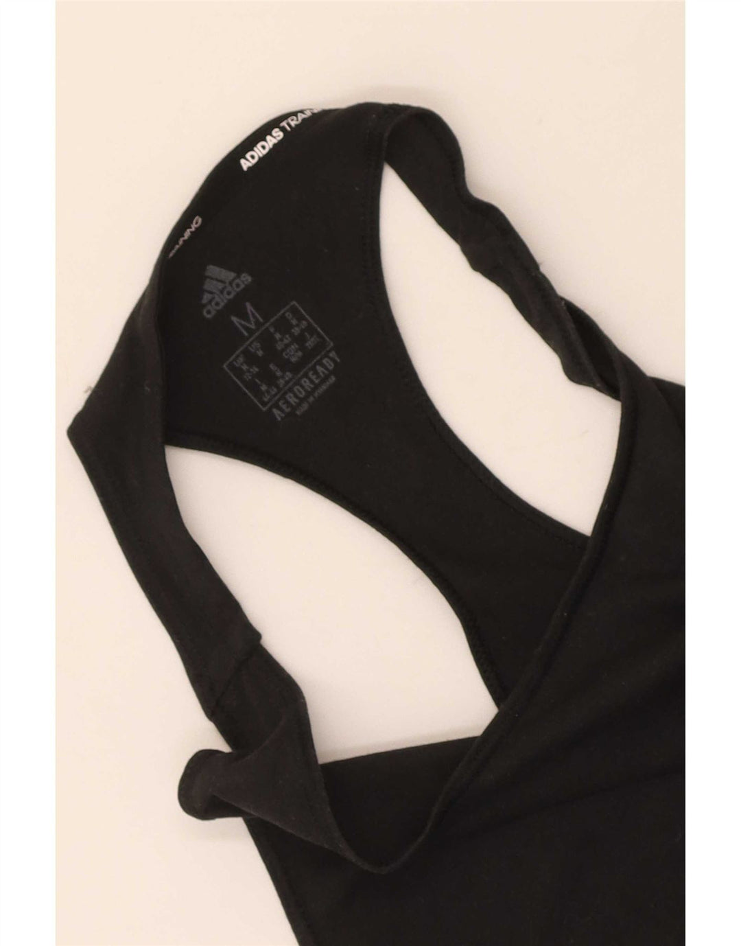 Adidas Mulher Aeroready Vest Top UK 12/14 Médio Preto