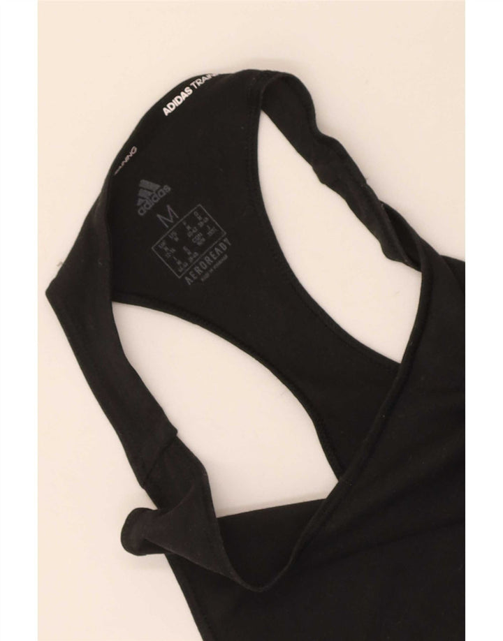 Adidas Mulher Aeroready Vest Top UK 12/14 Médio Preto
