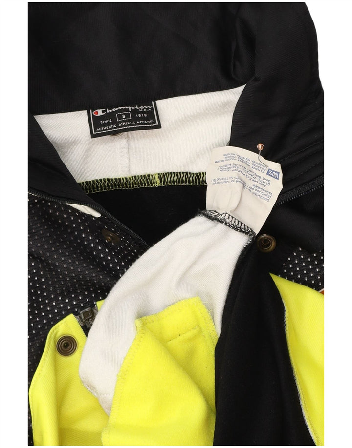 CHAMPION Jaqueta masculina de agasalho gráfico pequeno bloco colorido preto