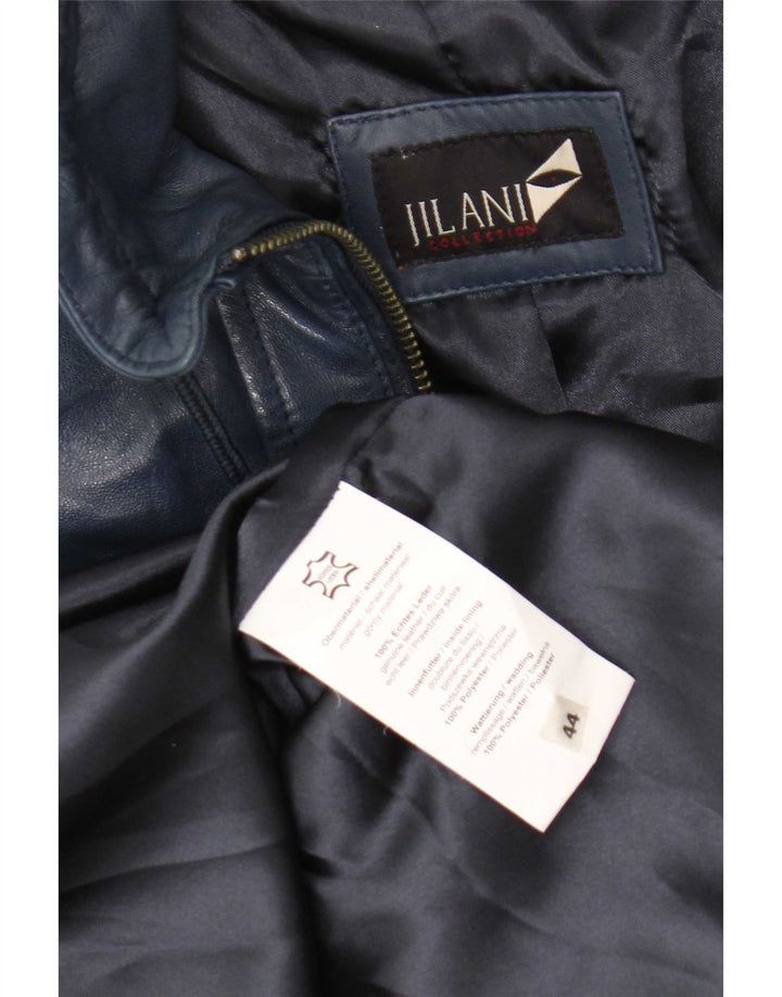 Jilani Casaco masculino de couro solto EU 44 XS azul marinho