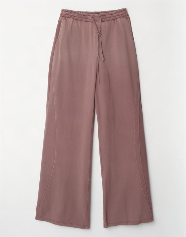 Zara Calça feminina de treino com perna larga Reino Unido 12 Roxo médio