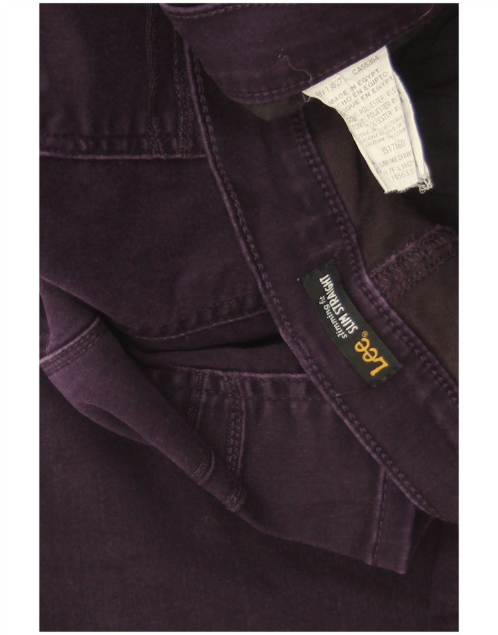 LEE Calça feminina slim reta casual W32 L32 algodão roxo
