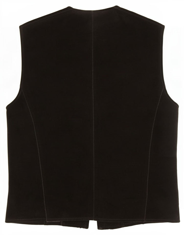 Colete feminino vintage UK 12 médio preto
