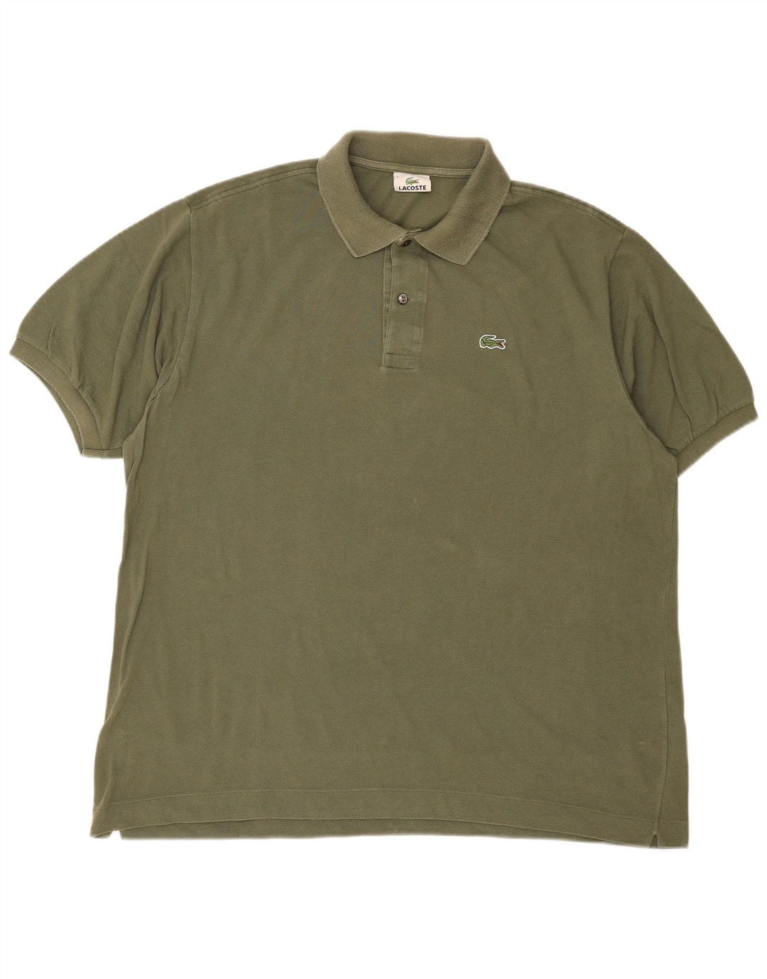 Camisa polo masculina Lacoste tamanho 7 2XL algodão verde
