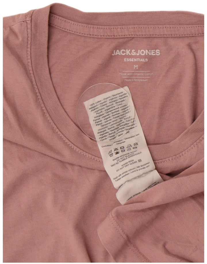 Camiseta masculina Jack & Jones Top médio algodão rosa