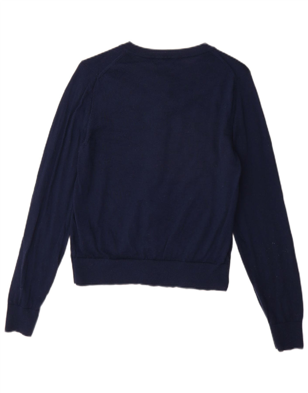 Suéter cardigã feminino Marks & Spencer UK 14 lã merino azul marinho médio