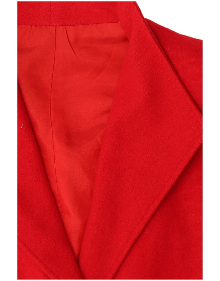Jaqueta bomber vintage feminina de grandes dimensões UK 20 2XL vermelha
