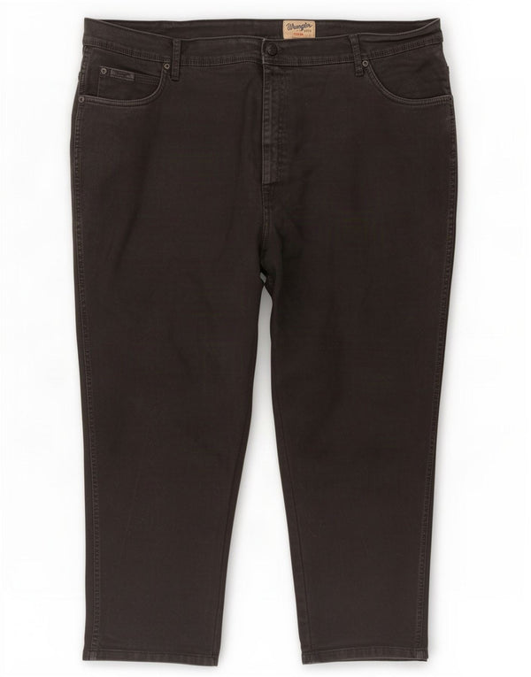 Wrangler Mens Texas Stretch Calças Cortadas W44 L26 Algodão Preto