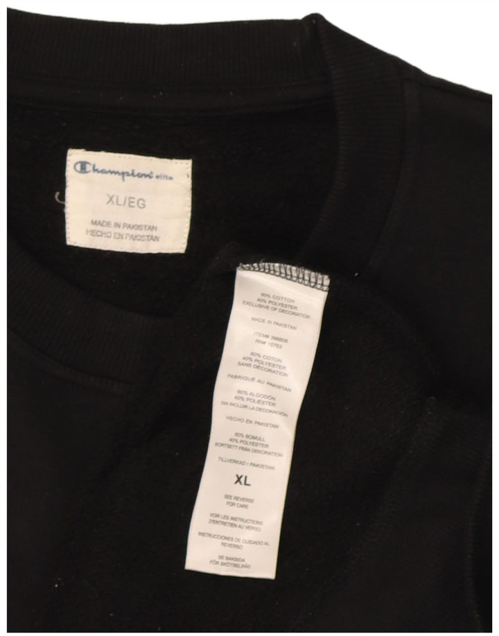 Campeão Mens Moletom Jumper XL Algodão Preto