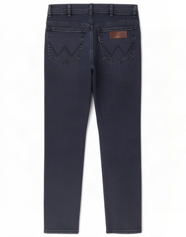 Wrangler Mens Texas Slim Jeans W32 L32 Azul Marinho Algodão
