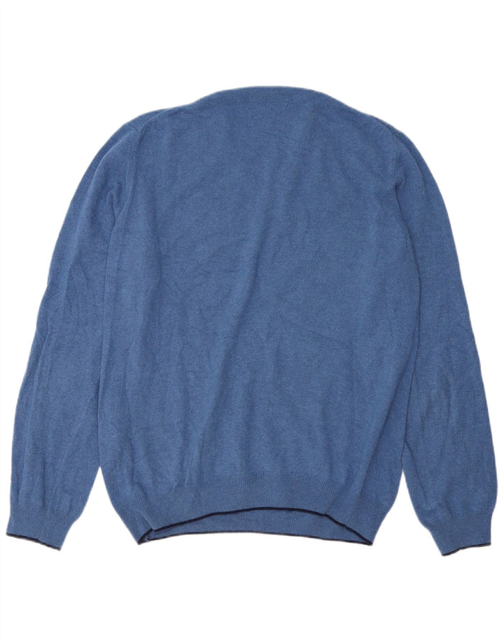 Suéter masculino North Sails com decote em V grande poliamida azul
