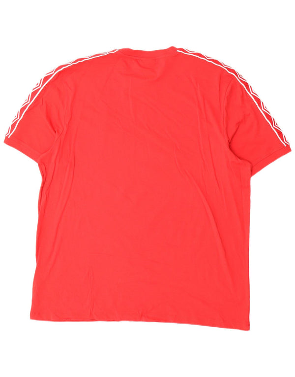 Camiseta gráfica masculina Umbro Top 3XL algodão vermelho