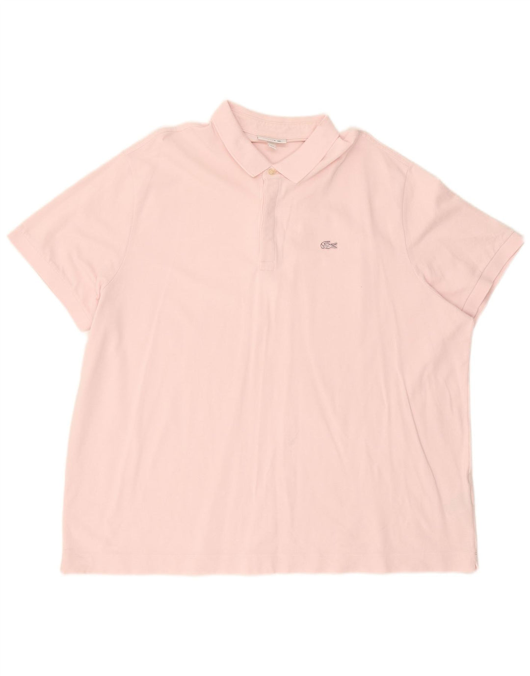 Camisa polo masculina LACOSTE Regular Fit tamanho 9 4XL algodão rosa