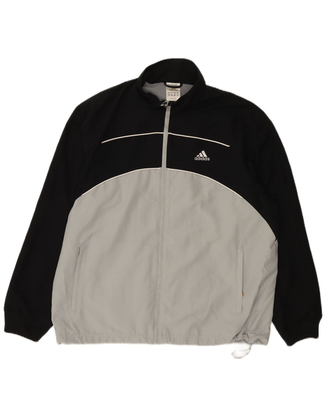 Adidas Mens Rain Jacket UK 44/46 Grande Branco Colorblock Poliéster