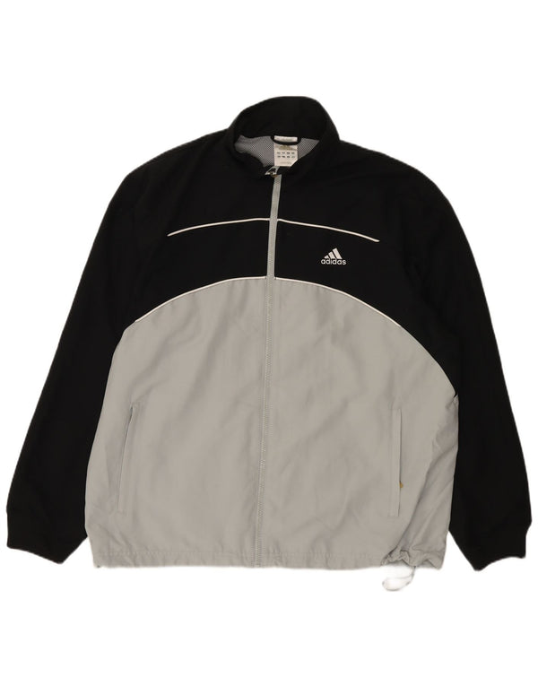 Adidas Mens Rain Jacket UK 44/46 Grande Branco Colorblock Poliéster