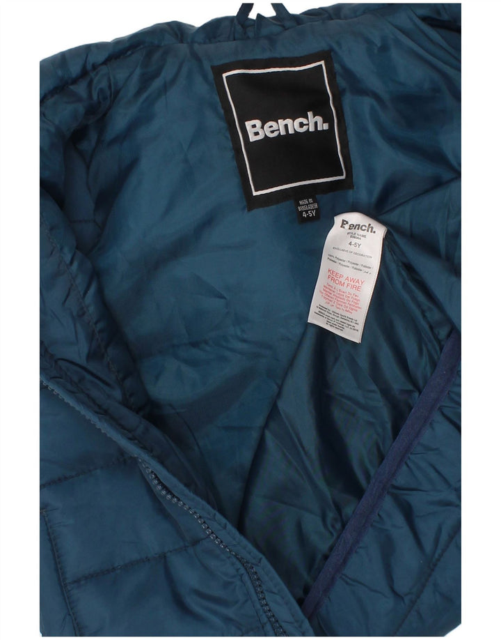 Colete acolchoado com capuz para meninos BENCH 4-5 anos poliéster azul