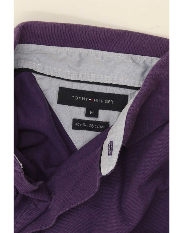 Camisa polo masculina Tommy Hilfiger médio algodão roxo