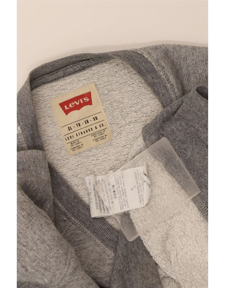 Moletom masculino Levi's Jumper XL cinza manchado de algodão