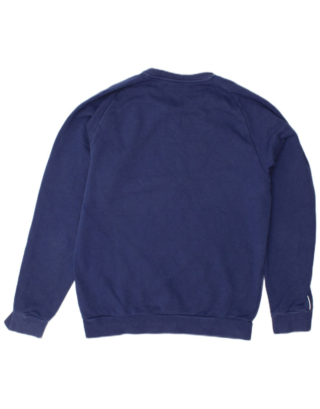 ADIDAS Mens Moletom Jumper Pequeno Algodão Azul Marinho
