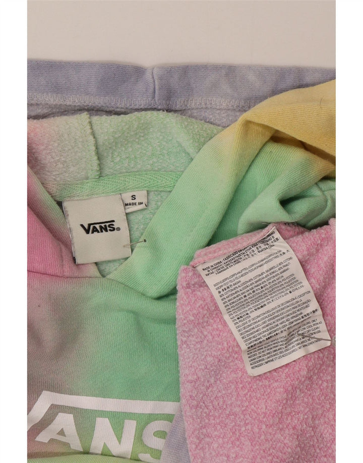 Vans Womens Crop Oversized Hoodie Jumper UK 10 Pequeno Multicolorido Tie Dye