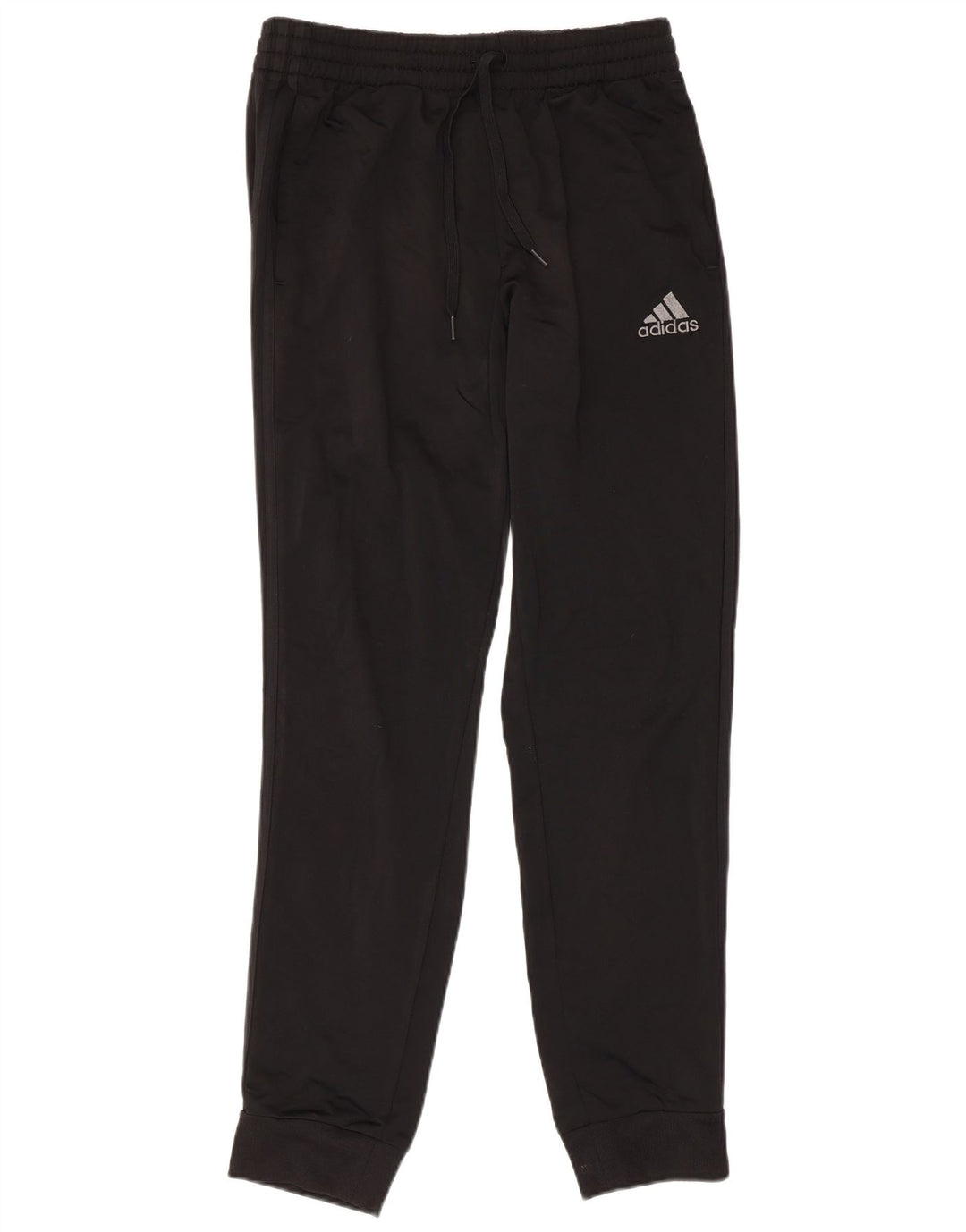 Calça de treino masculina Adidas Joggers UK 40/42 poliéster preto médio