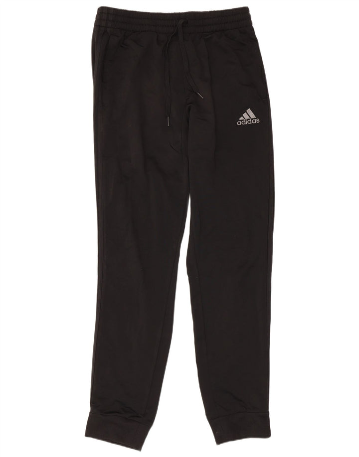 Calça de treino masculina Adidas Joggers UK 40/42 poliéster preto médio