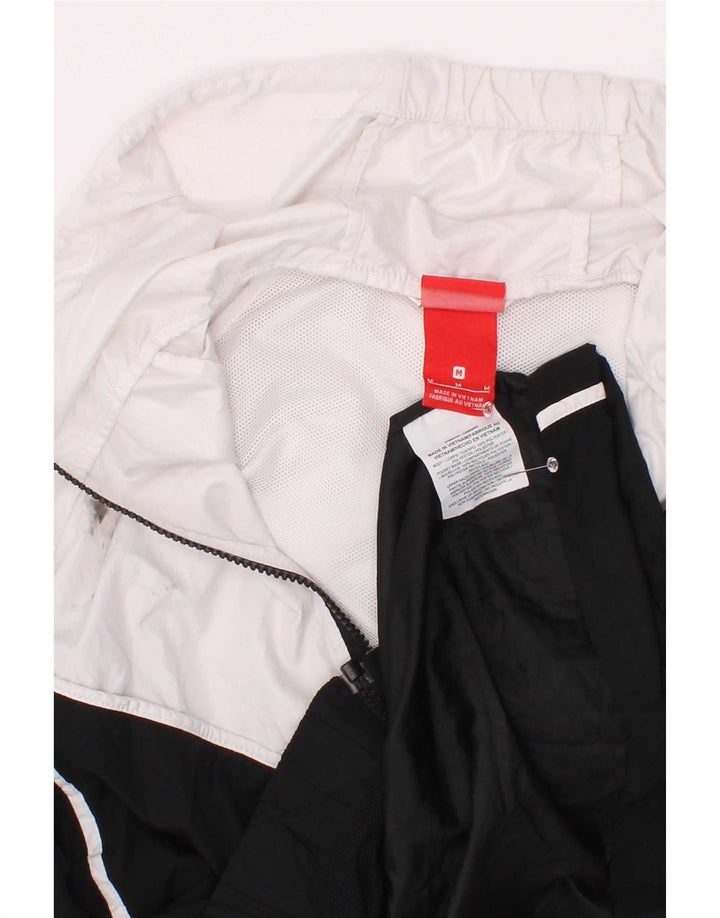 Jaqueta masculina Nike com capuz e moletom médio branco colorblock poliéster