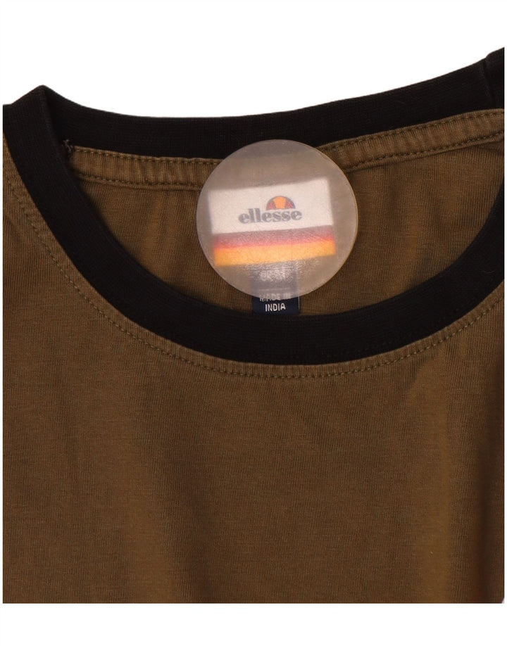 Camiseta masculina ELLESSE Top médio cáqui
