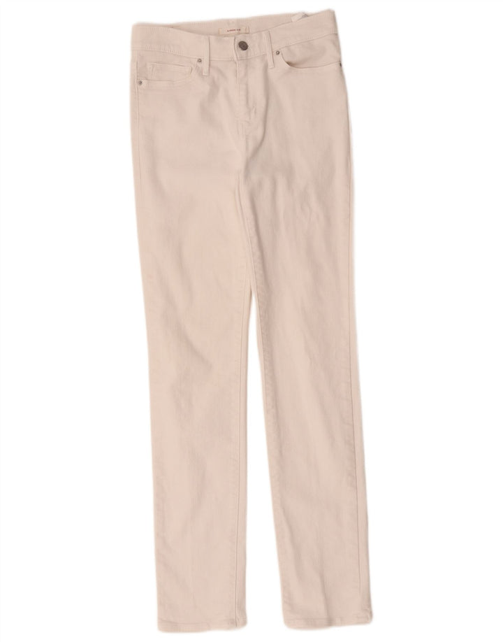 Jeans femininos Levi's Slimming Slim W28 L31 algodão branco
