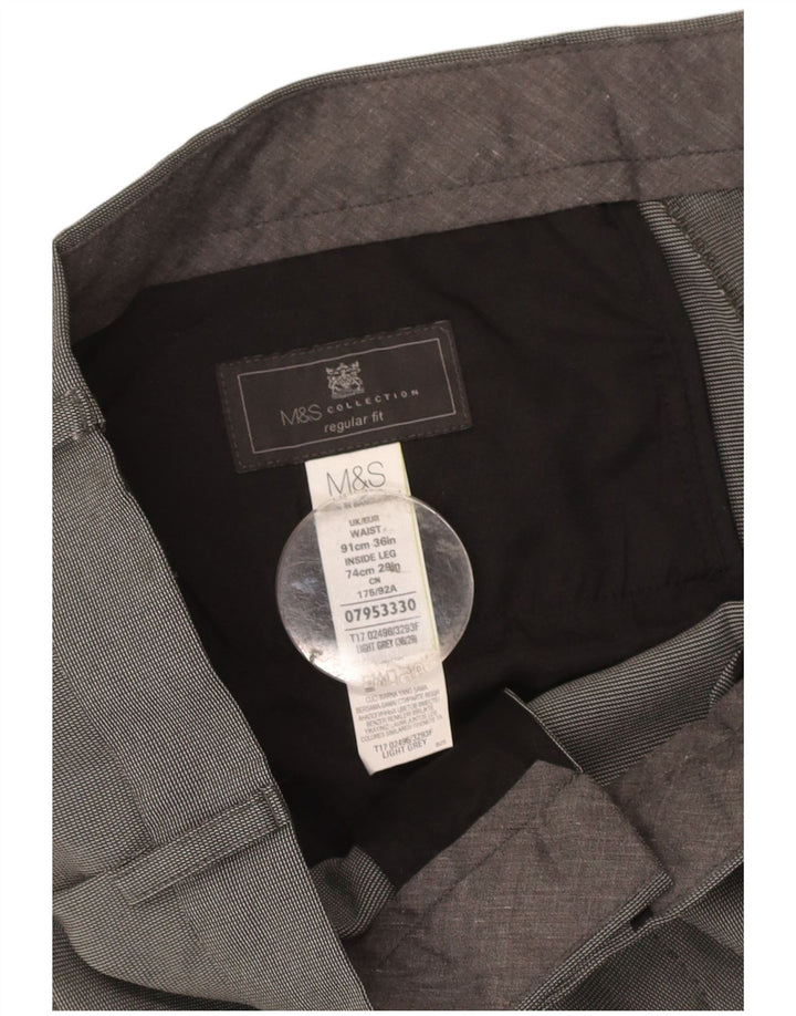 Calça feminina MARKS & SPENCER W36 L29 poliéster cinza