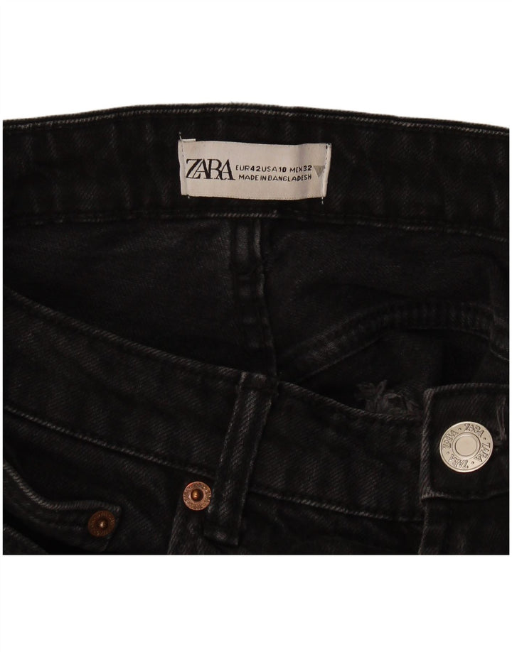 Calça jeans reta feminina Zara EU 42 grande W32 L29 preta