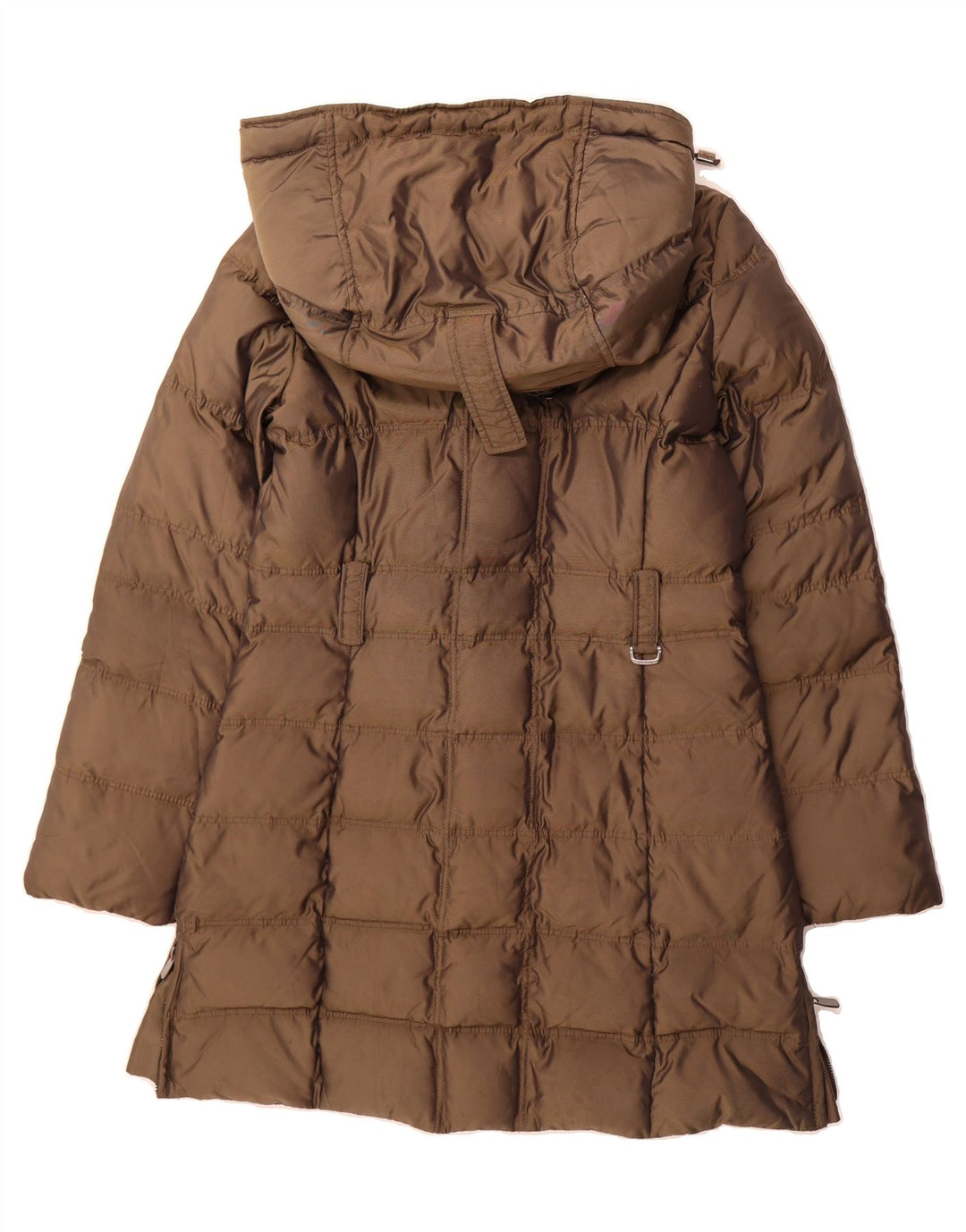 ZARA Womens Hooded Padded Jacket UK 14 Medium Brown Vintage Zara and Second-Hand Zara from Messina Hembry 