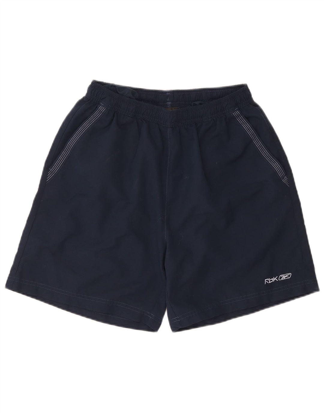Shorts de natação masculino Reebok pequeno poliéster azul marinho