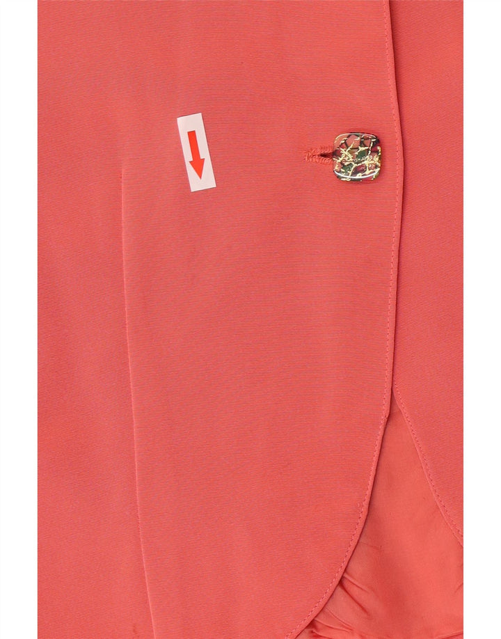 Jaqueta Bolero Vintage Feminina UK 8 Pequena Rosa