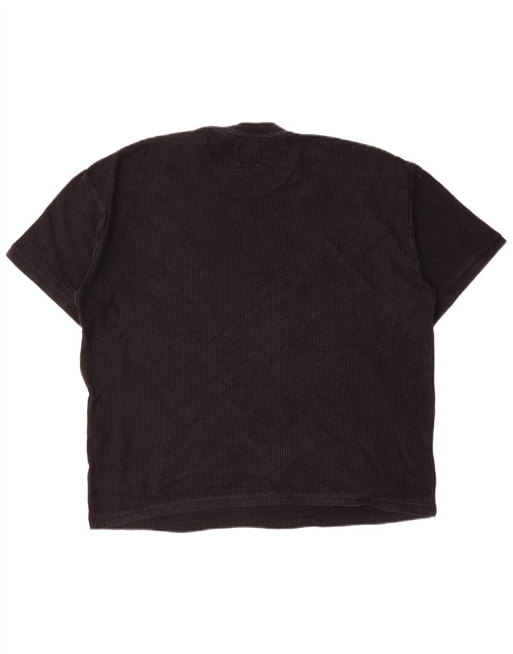Camiseta masculina ZARA top pequeno algodão preto