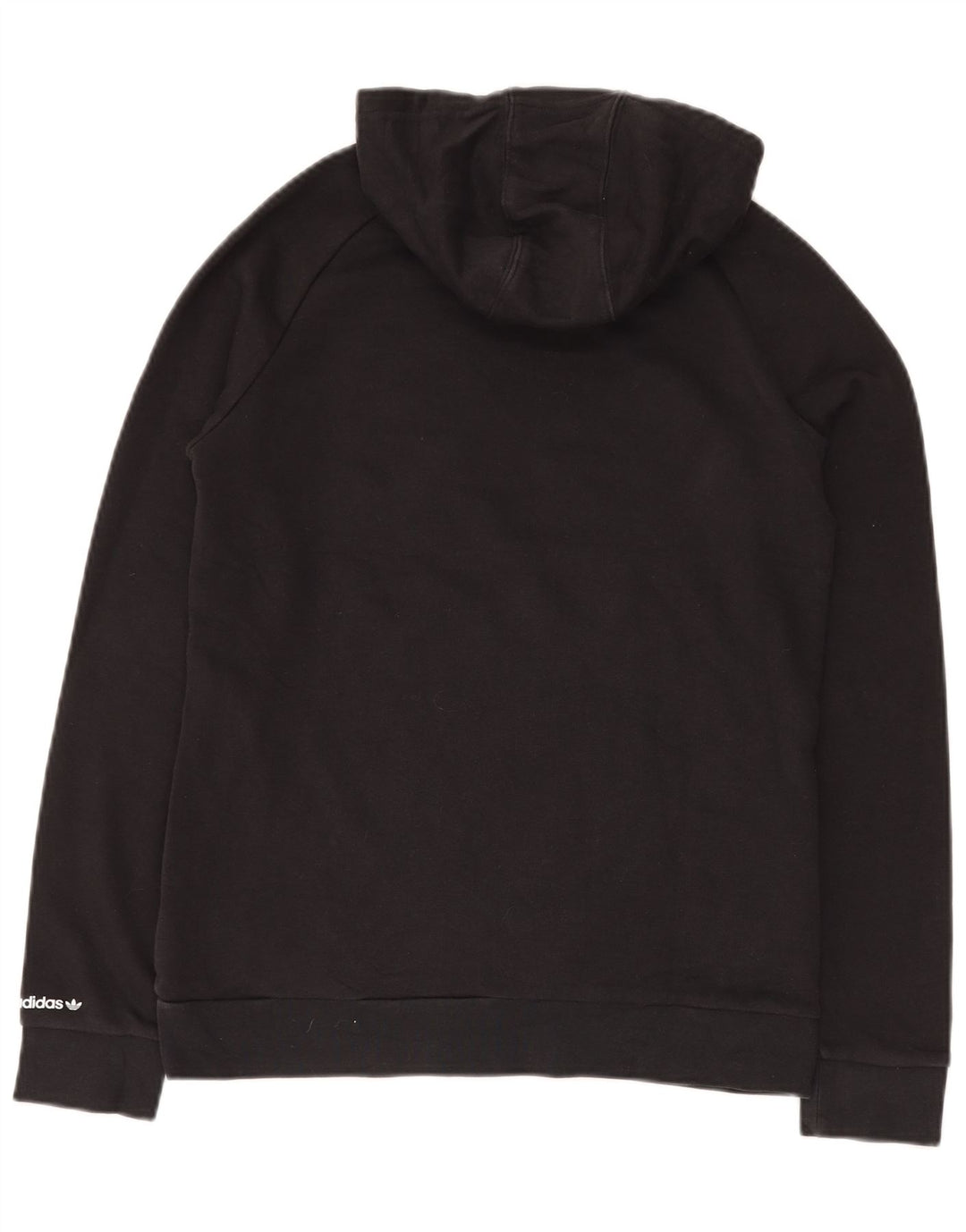 ADIDAS Meninos Graphic Hoodie Jumper 14-15 Anos Preto Algodão