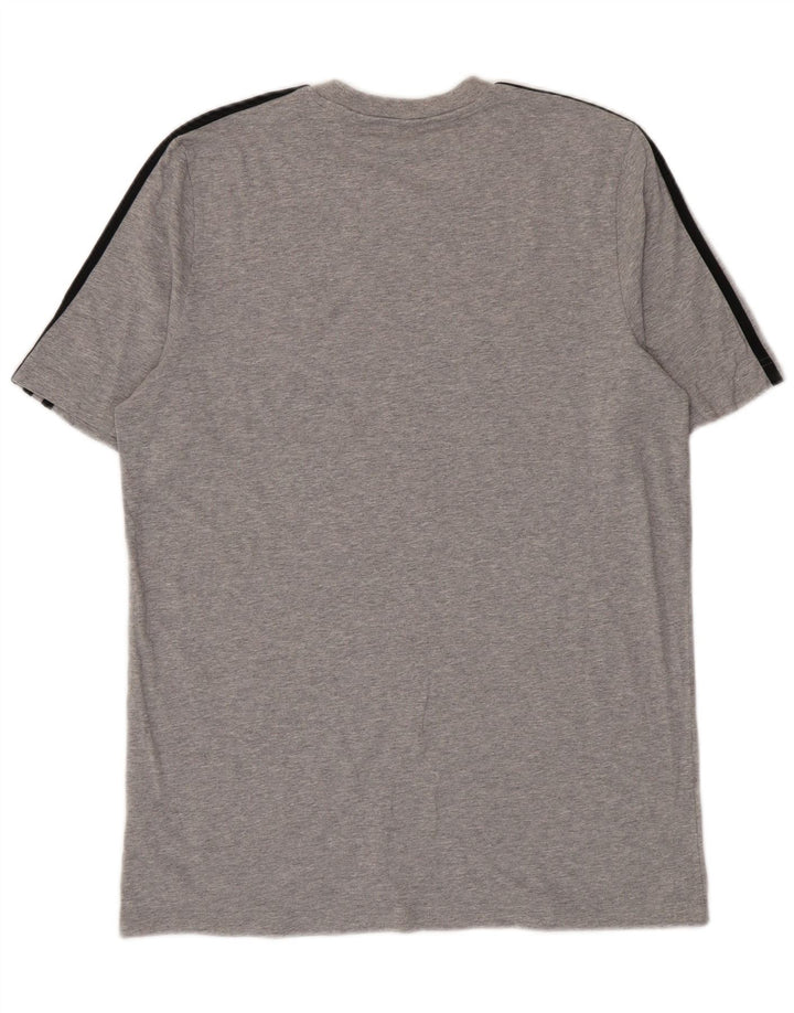 Camiseta masculina Adidas grande algodão manchado cinza