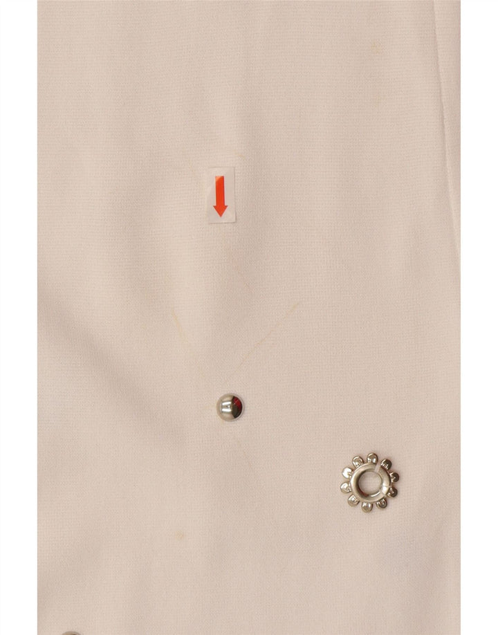 Vestido feminino Blumarine ombro a ombro UK 10 viscose branca pequena