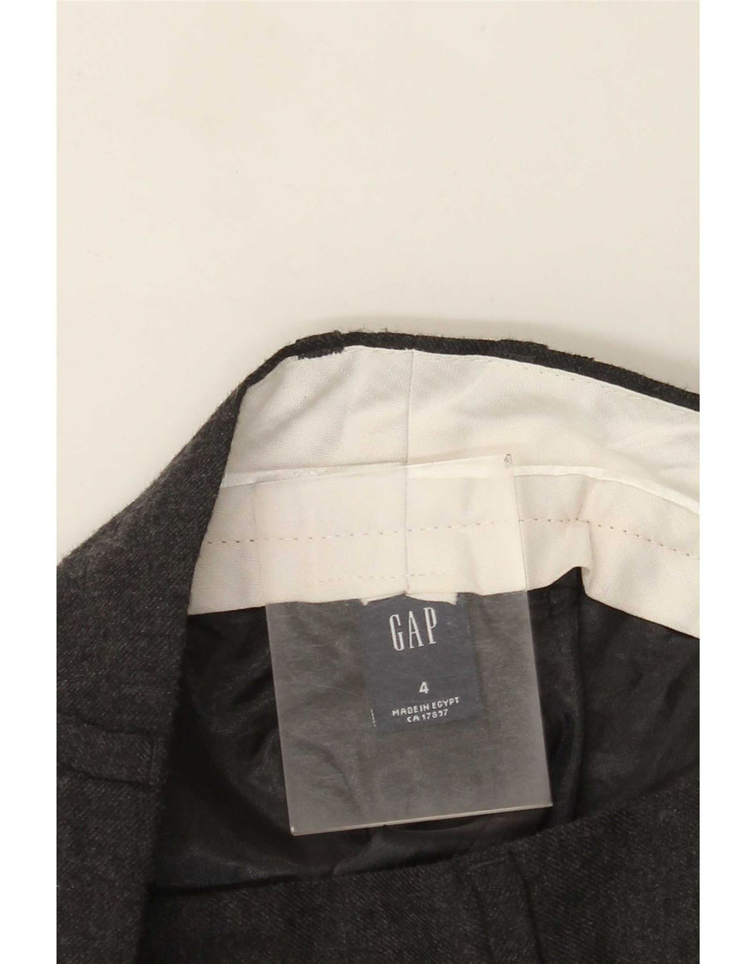 Calça feminina Gap com perna larga US 4 pequena W30 L32 lã cinza