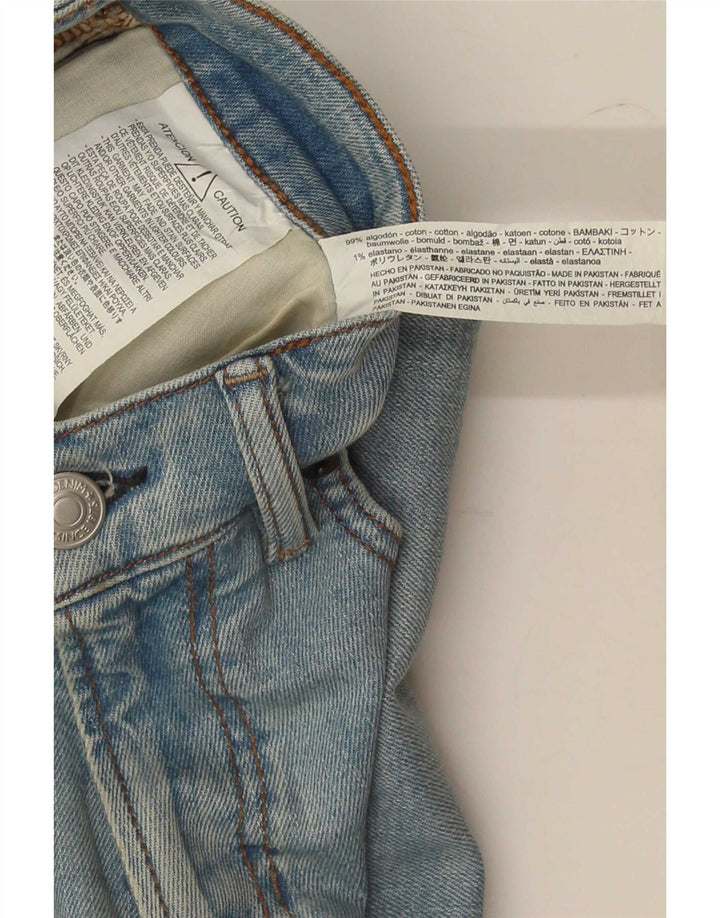 Zara Mens Straight Jeans EU 40 Médio W31 L31 Azul Algodão