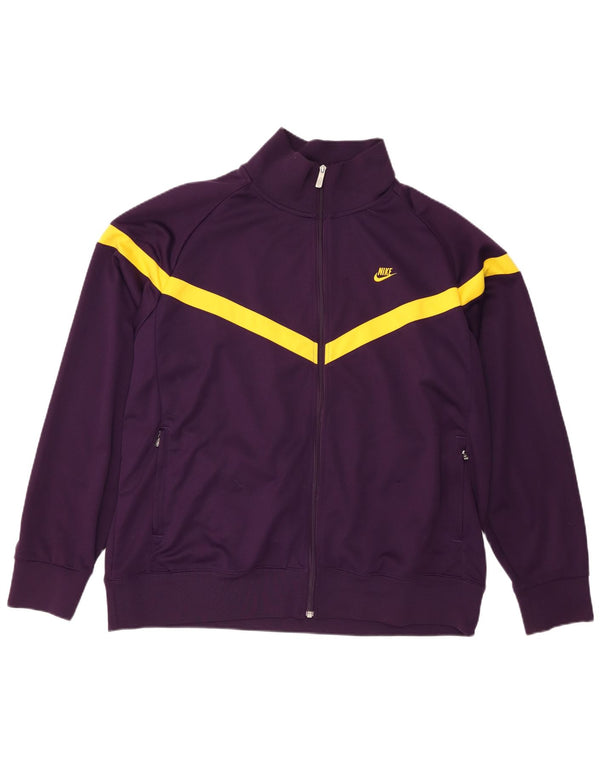 Nike Mens Tracksuit Top Jacket UK 50/52 2XL Roxo Poliéster