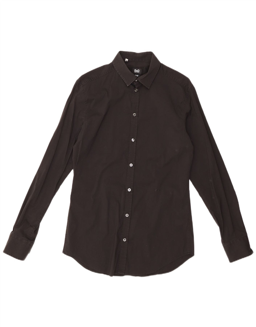 Camisa masculina DOLCE & GABBANA tamanho 16 41 grande algodão preto