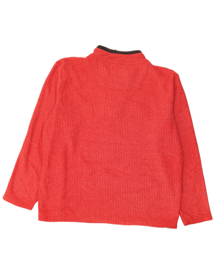 Weird Fish Masculino Zip Neck Fleece Jumper 2XL Poliéster Vermelho