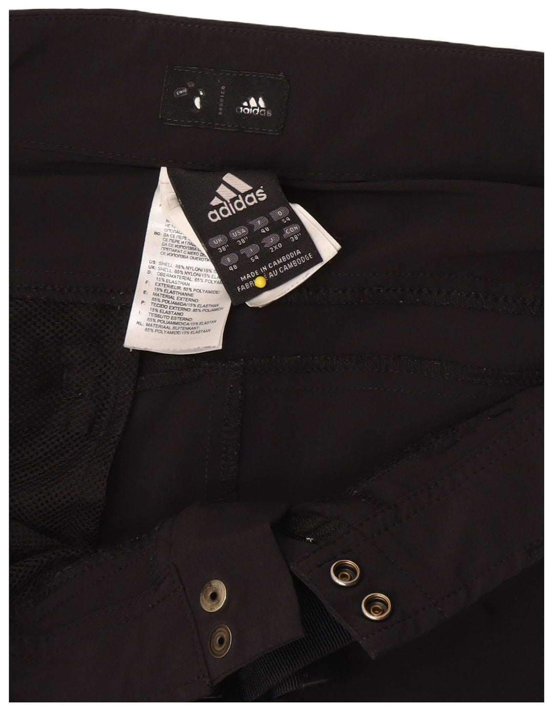 Adidas Mens Cargo Shorts W38 XL Preto Nylon