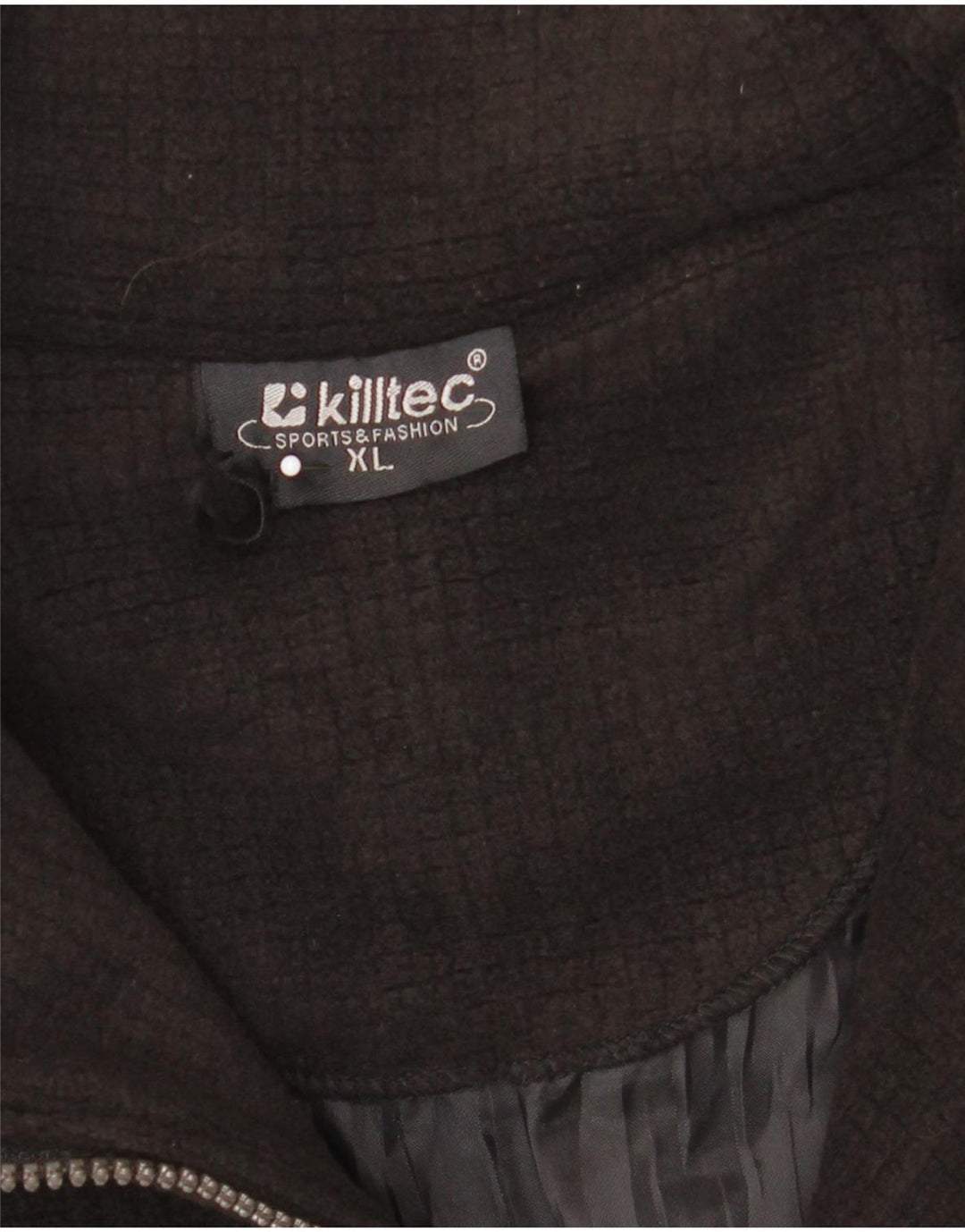 Jumper de lã masculino Killtec com zíper e gola XL poliéster preto